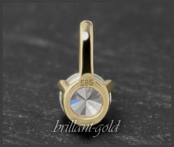 Brillant Anhänger 585 Gelbgold; 0,25ct, Lupenrein