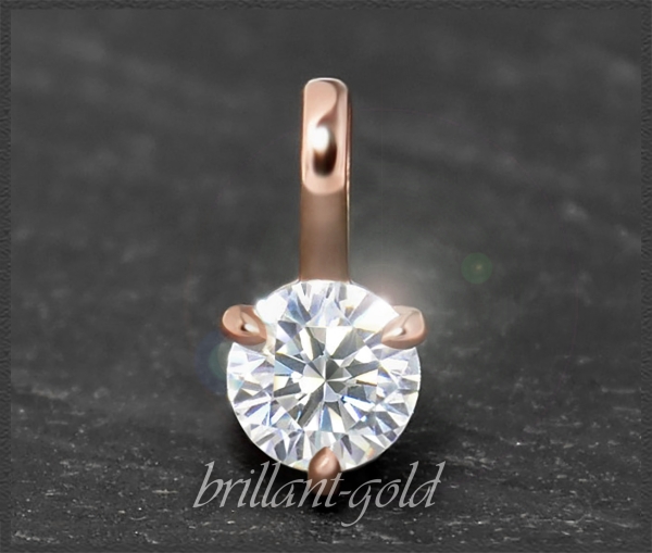 585 Gold Brillant Anhänger 0,25ct, Lupenrein-VVS