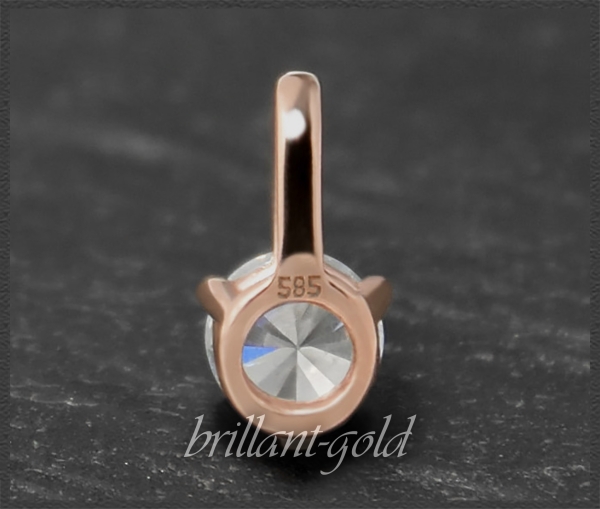 585 Gold Brillant Anhänger 0,25ct, Lupenrein-VVS