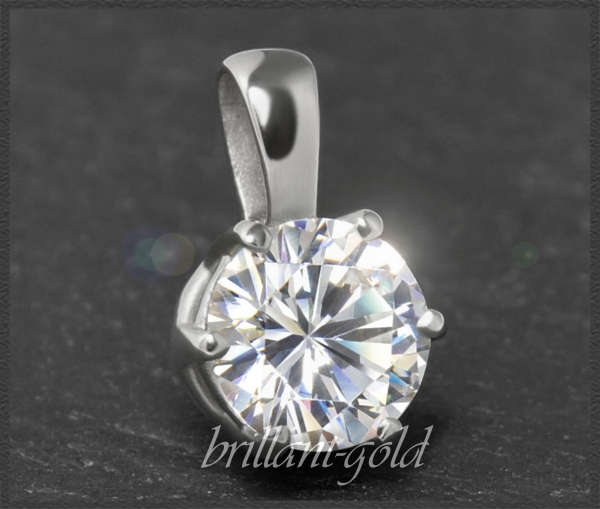 Brillant Anhänger 585 Gold, 1,50ct Diamant