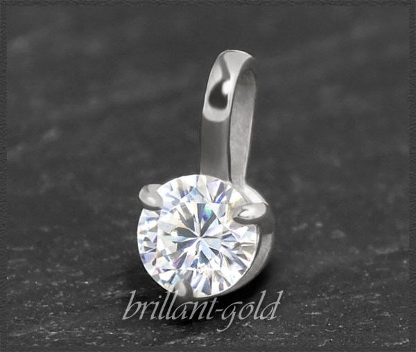 Brillant 585 Gold Anhänger; 0,40ct; DGI Zertifikat