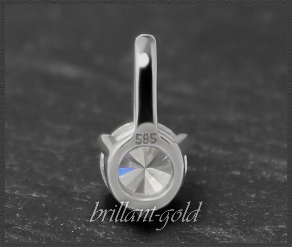 Brillant 585 Gold Anhänger, 0,32ct, Lupenrein & River