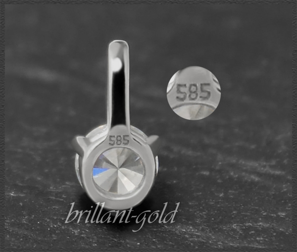 Brillant 585 Gold Anhänger, 0,32ct, Lupenrein & River