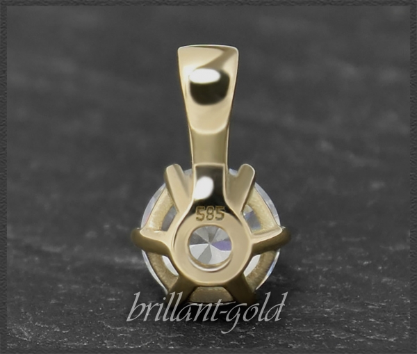 Brillant Anhänger 585 Gold; 0,62ct, River D & Si1