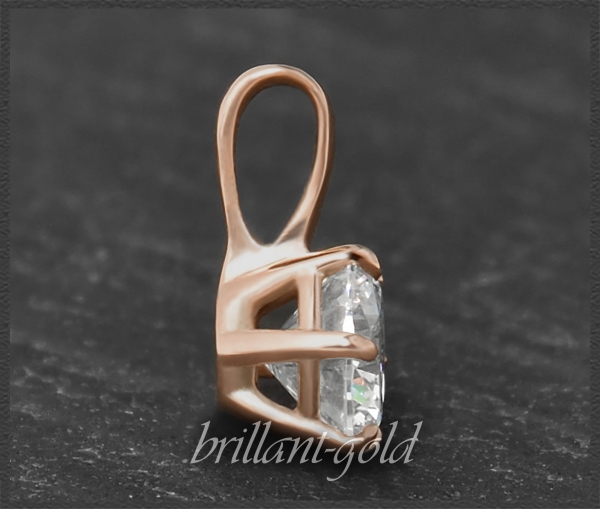 Brillant Anhänger 0,75ct, River, Si1-2; 585 Gold