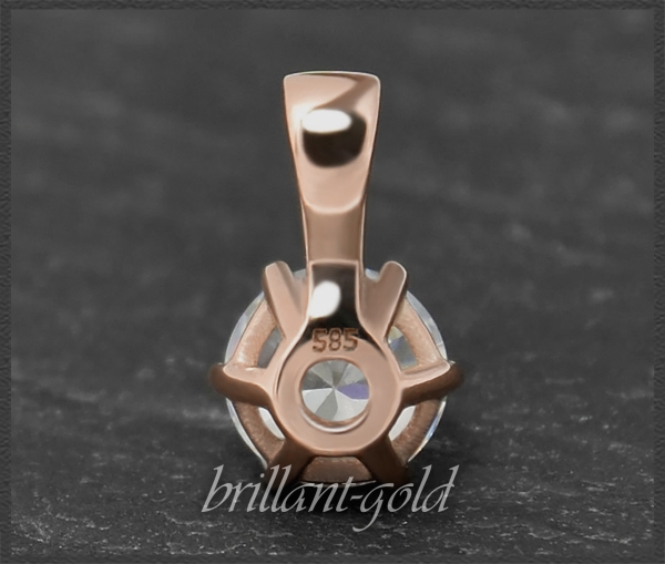 Brillant Anhänger 0,74ct, Si1; 585 Gold Gleiter