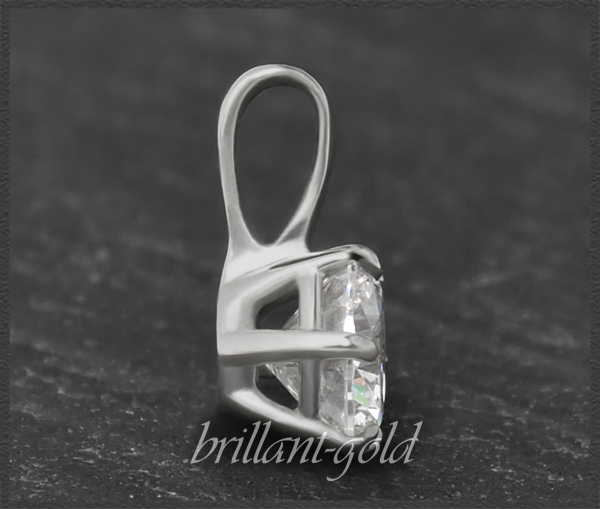 Diamant Anhänger 585 Gold; 0,72ct, River E, Si2