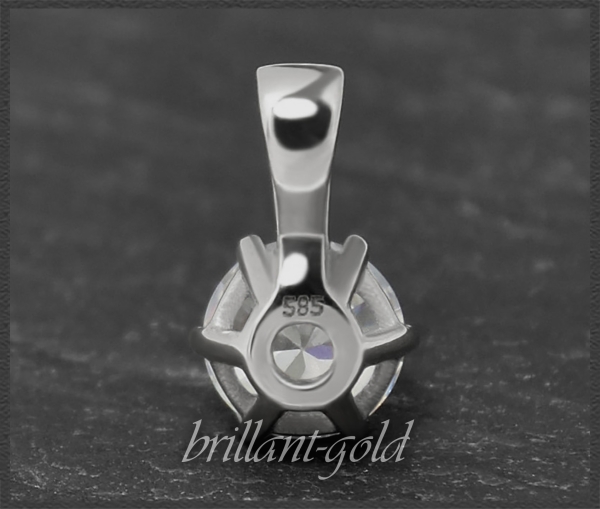 Diamant Anhänger 585 Gold; 0,72ct, River E, Si2
