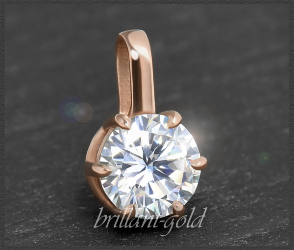 Brillant Anhänger aus 585 Gold; 0,99ct, VVS2