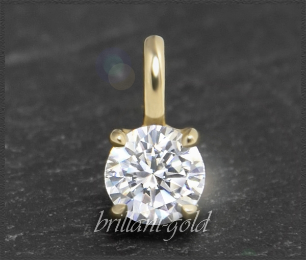 Diamant 0,75ct, Si2; Damen Anhänger 585 Gold