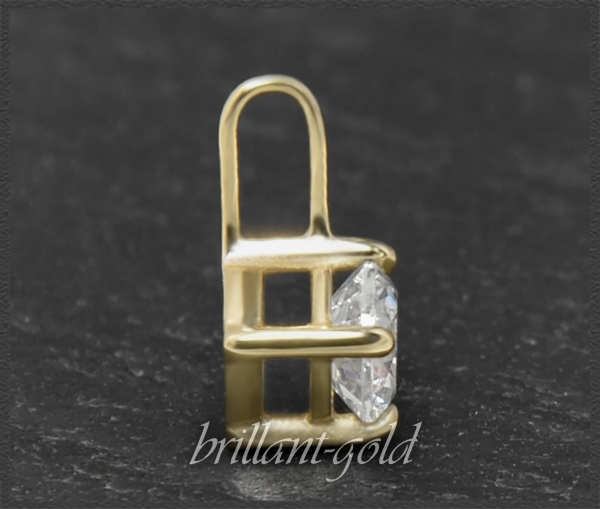 Brillant 585 Gold Anhänger; 0,50ct, DGI Zertifikat