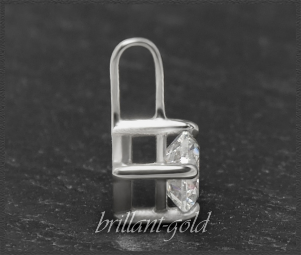 Brillant Anhänger 585 Weißgold; 0,50ct in Si2