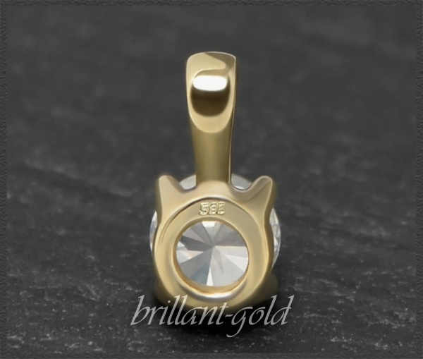 Brillant 585 Gold Anhänger; 0,51ct; DGI Zertifikat