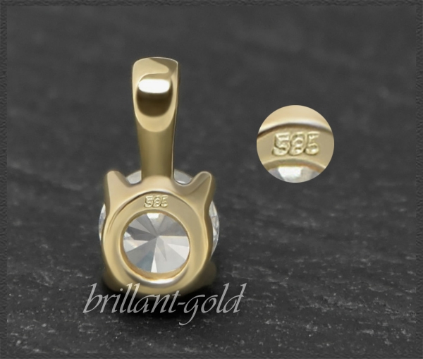 Diamant Anhänger & Kette 585 Gold, 0,42ct, VS2