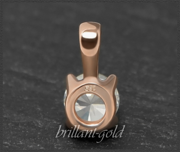 Brillant 585 Gold Anhänger; 0,45ct mit DGI Zertifikat