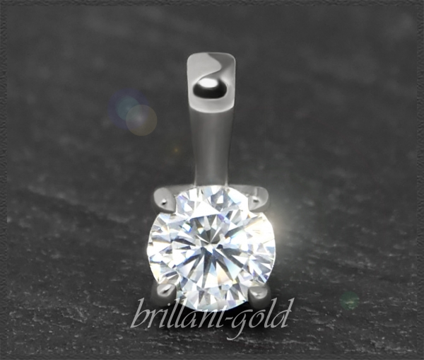 Brillant 585 Gold Anhänger 0,52ct; River D, Si1-2