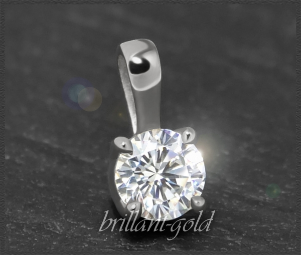 Brillant 585 Gold Anhänger 0,52ct; River D, Si1-2