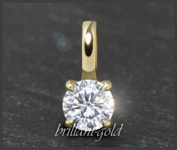 Brillant Gold Anhänger 0,248ct, VS2; IGI Zertifikat