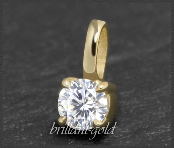 Brillant Gold Anhänger 0,248ct, VS2; IGI Zertifikat