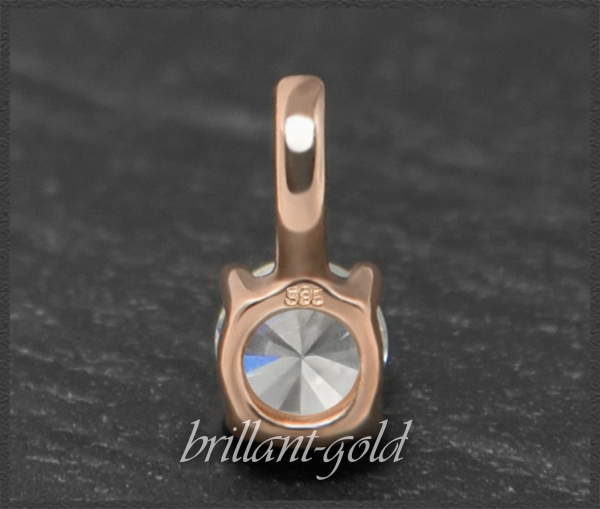 Lupenreiner 0,25ct Brillant Anhänger, 585 Gold