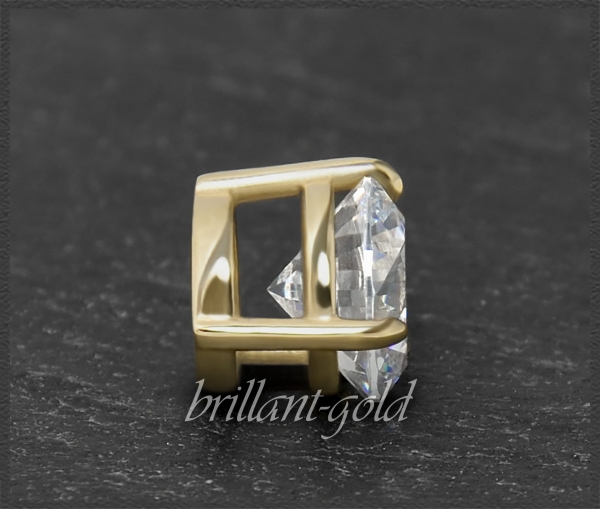 Brillant Anhänger & Kette 585 Gold; 1,08ct, Si2