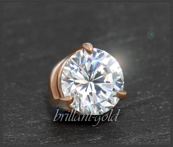 Brillant 585 Rotgold Anhänger; 1,06ct, River D