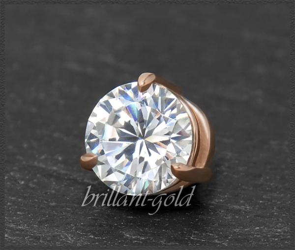 Brillant 585 Rotgold Anhänger; 1,06ct, River D