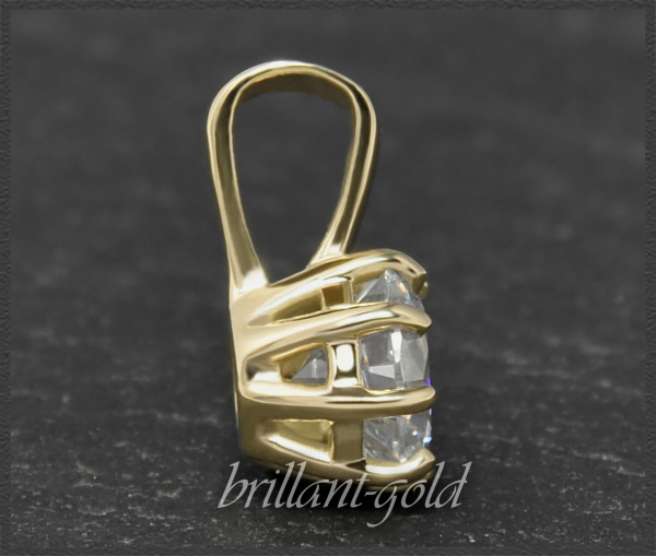 Preview: Diamant Anhänger in 585 Gold; 1,03ct, River D