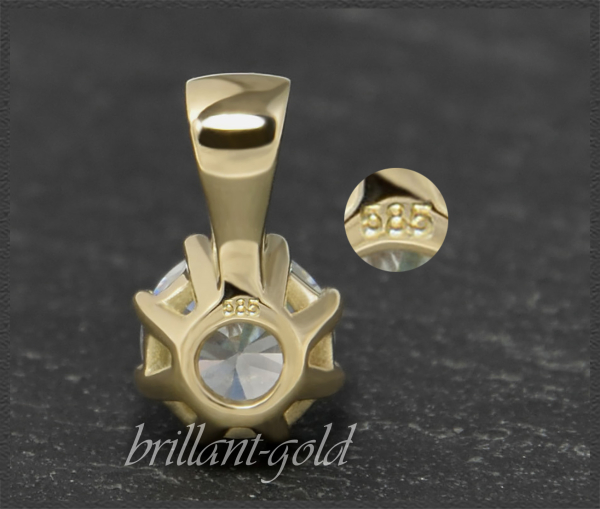 Diamant Anhänger in 585 Gold; 1,03ct, River D