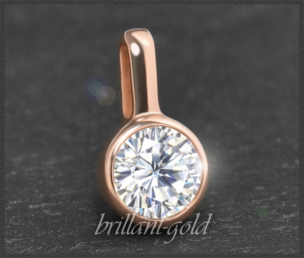 Brillant Anhänger 585 Gold mit 0,53ct, River D