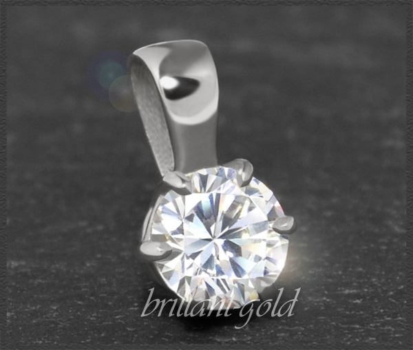 Brillant 585 Gold Anhänger & Kette mit 0,68ct, Si2