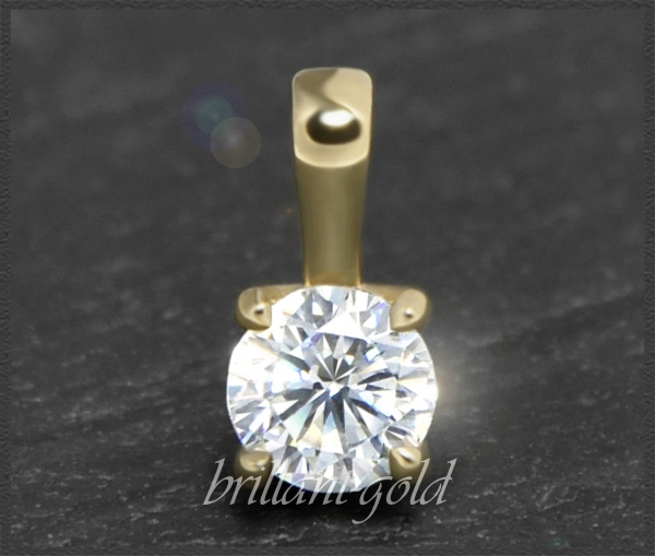 Brillant Anhänger 585 Gold; 0,57ct; AIG Zertifikat