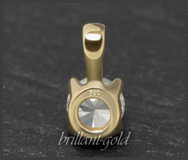 Brillant Anhänger 585 Gold; 0,57ct; AIG Zertifikat