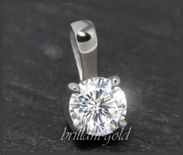 Brillant Anhänger in 585 Gold; 0,66ct, F & Si1