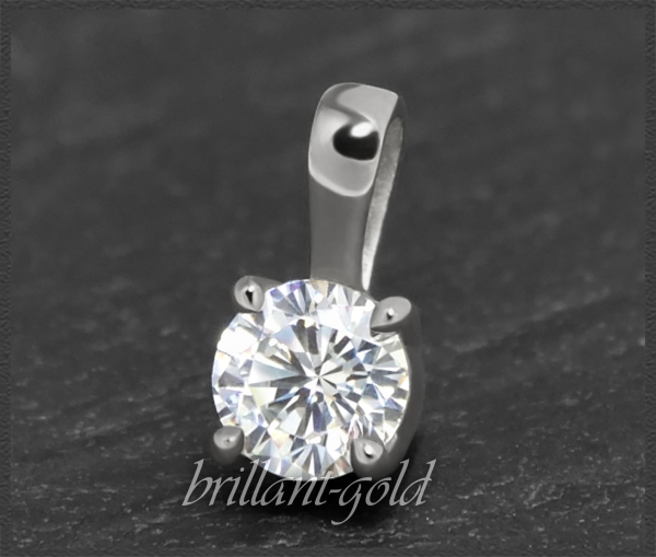 Brillant Anhänger in 585 Gold; 0,66ct, F & Si1
