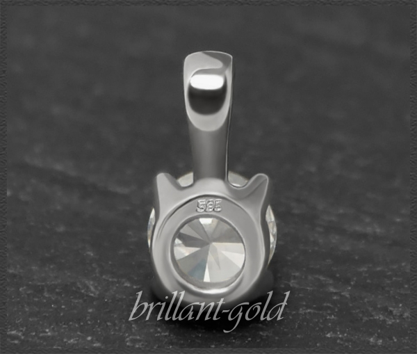 Brillant Anhänger in 585 Gold; 0,66ct, F & Si1