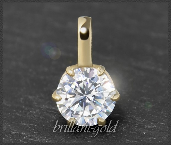 Brillant Anhänger aus 585 Gold mit 1,14ct & Si1-2