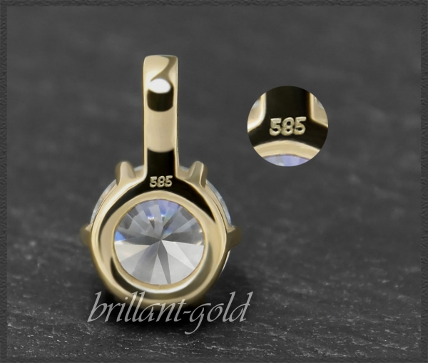 Brillant Anhänger aus 585 Gold mit 1,14ct & Si1-2