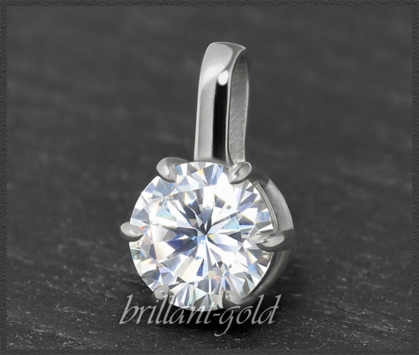 Brillant Anhänger 585 Gold; 1,62ct & Si2-3; Gleiter