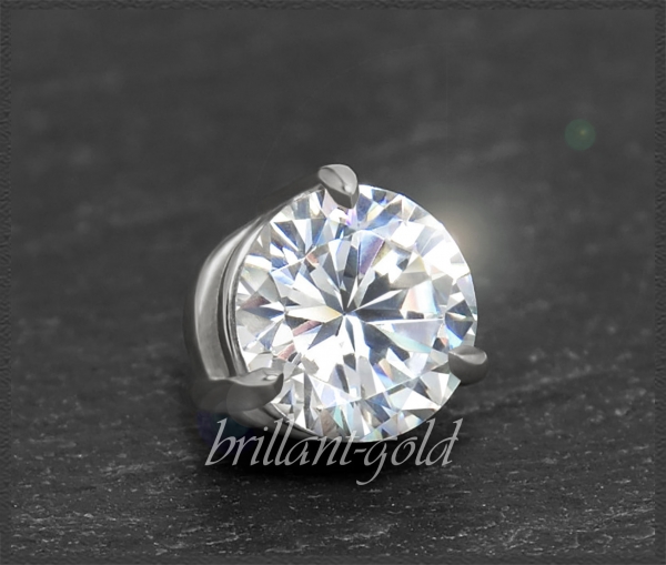 Gold Collier mit 1,25ct Brillant, Top Wesselton, Si1-2