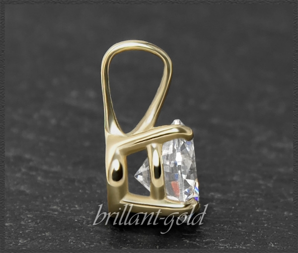 Brillant Anhänger 585 Gold; 1,04ct in Si2; Reiter