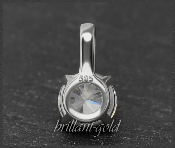 Brillant Anhänger 585 Gold; 1,05ct, AIG Zertifikat