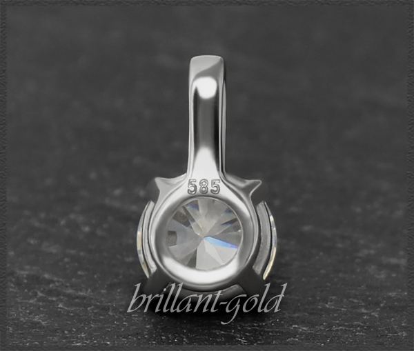 Brillant Anhänger 585 Gold; 1,05ct, AIG Zertifikat