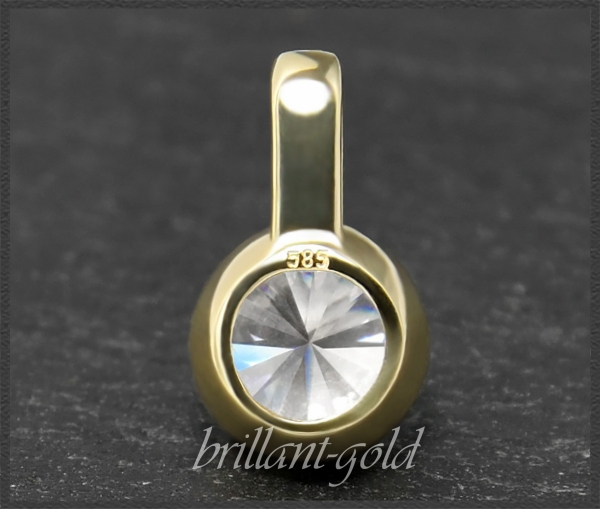 Gold Brillant Anhänger mit 1,12ct, Top Wesselton F