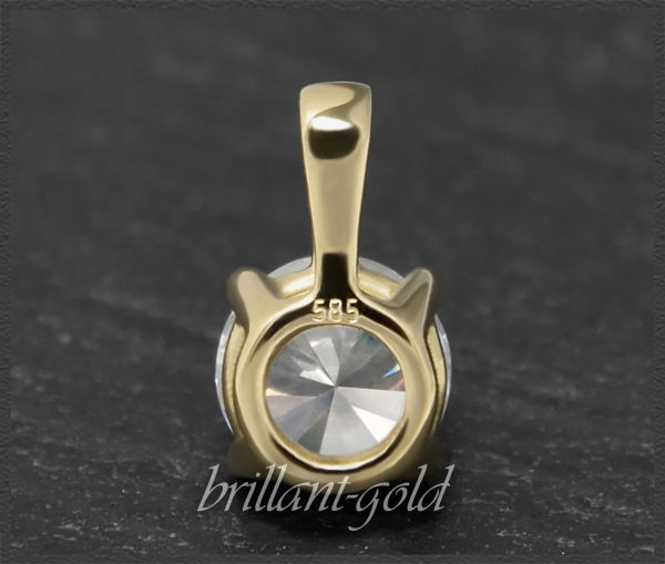 Brillant Anhänger 585 Gold; 0,84ct, Top Wesselton F