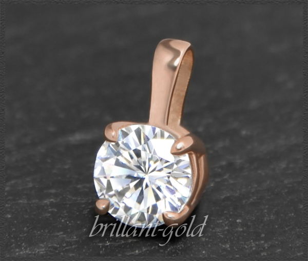 Brillant Anhänger 585 Gold, 1,02ct, River & Si1-2