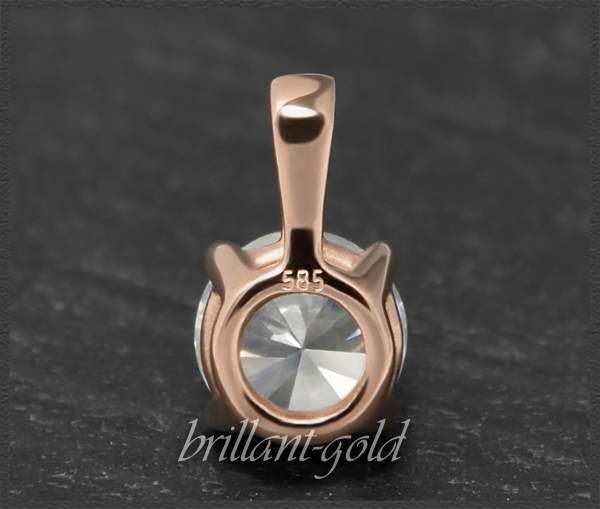 Brillant Anhänger 585 Gold, 1,02ct, River & Si1-2