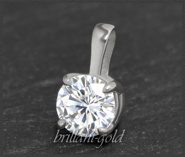 Brillant 585 Weißgold Anhänger 1,03ct, Si2