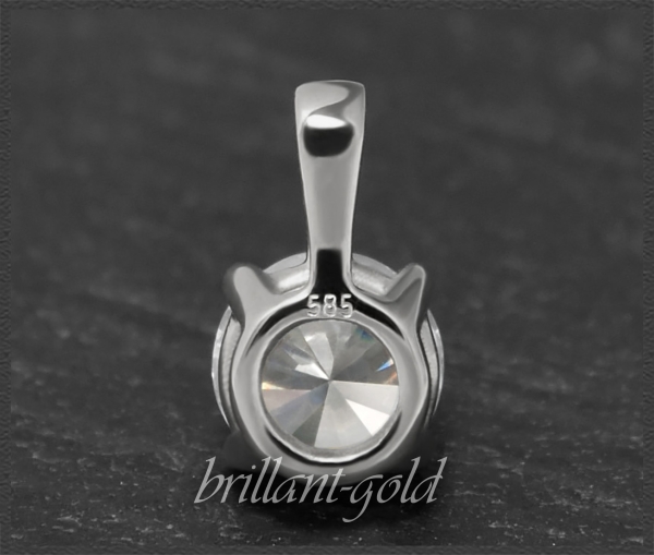 Brillant 585 Weißgold Anhänger 1,03ct, Si2