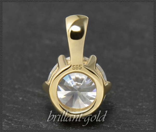 Brillant Anhänger 585 Gold; 1,38ct; Top Wesselton